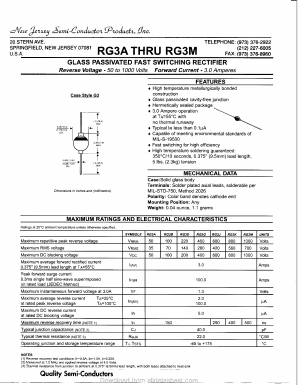 RG3K Datasheet PDF New Jersey Semiconductor