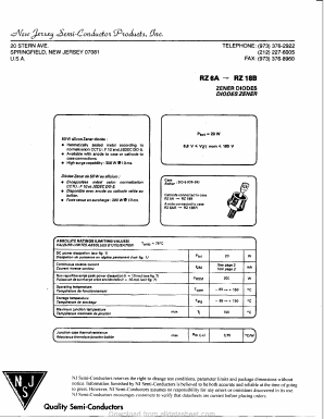 RZ10A Datasheet PDF New Jersey Semiconductor