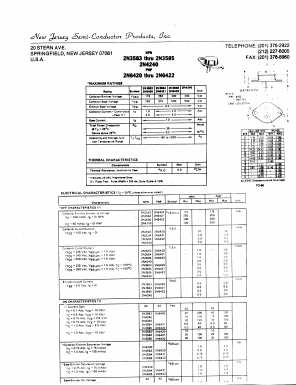 2N3585 Datasheet PDF New Jersey Semiconductor