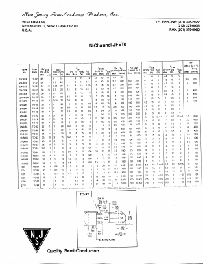 2N3823 Datasheet PDF New Jersey Semiconductor