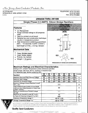 2W04M Datasheet PDF New Jersey Semiconductor