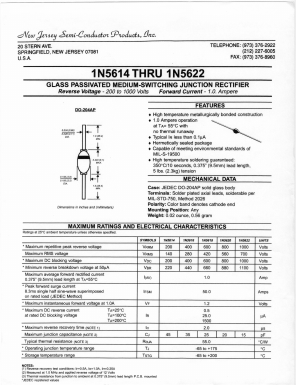 1N5618 Datasheet PDF New Jersey Semiconductor