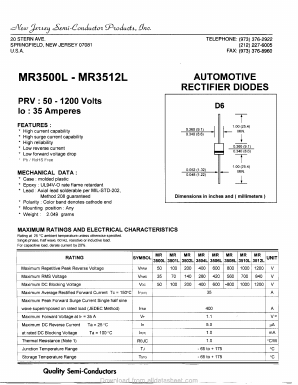 MR3510L Datasheet PDF New Jersey Semiconductor