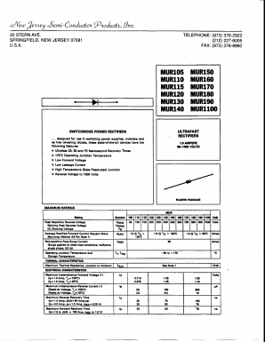 MUR105 Datasheet PDF New Jersey Semiconductor