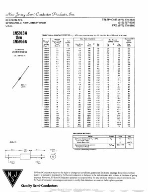 1N5945A Datasheet PDF New Jersey Semiconductor