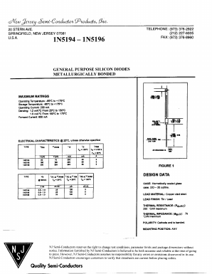 1N5194 Datasheet PDF New Jersey Semiconductor