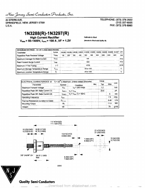 1N3297 Datasheet PDF New Jersey Semiconductor
