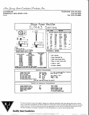 S4330TS Datasheet PDF New Jersey Semiconductor