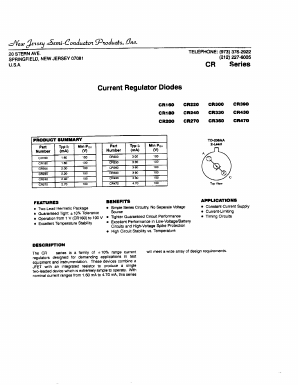 CR160 Datasheet PDF New Jersey Semiconductor