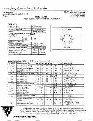 LS310 Datasheet PDF New Jersey Semiconductor