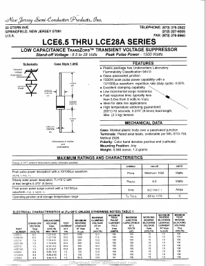 LCE6.5 Datasheet PDF New Jersey Semiconductor