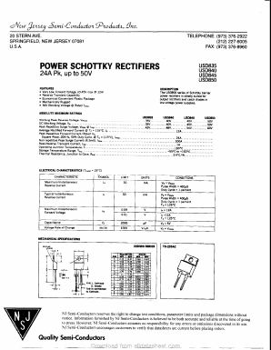 USD840 Datasheet PDF New Jersey Semiconductor