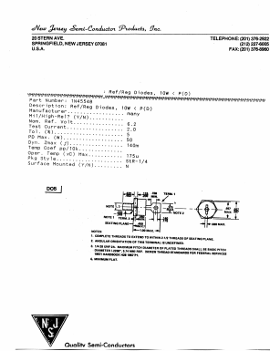 1N4554B Datasheet PDF New Jersey Semiconductor