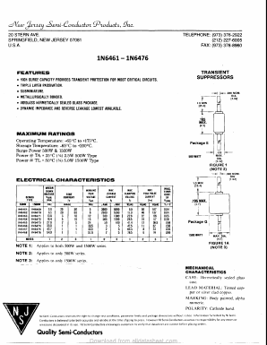 1N6461 Datasheet PDF New Jersey Semiconductor