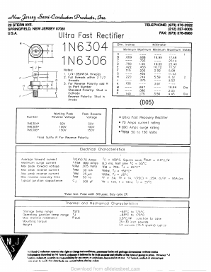 1N6304 Datasheet PDF New Jersey Semiconductor