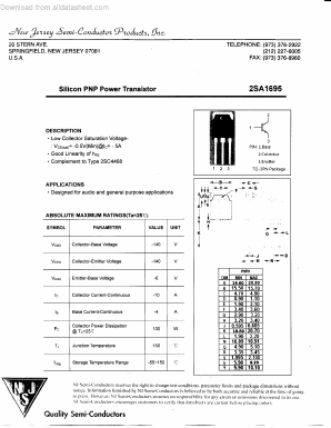 2SA1695 Datasheet PDF New Jersey Semiconductor