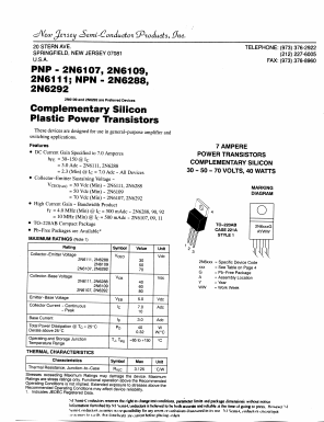 2N6107_ Datasheet PDF New Jersey Semiconductor