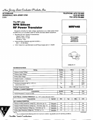 MRF448 Datasheet PDF New Jersey Semiconductor