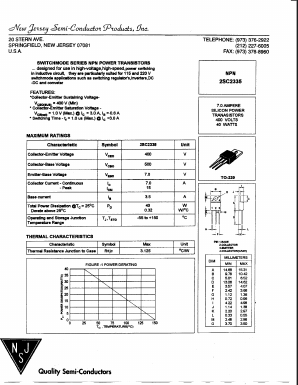 C2335 Datasheet PDF New Jersey Semiconductor