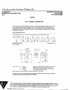 BLX95 Datasheet PDF New Jersey Semiconductor