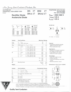 DSAI17-12A Datasheet PDF New Jersey Semiconductor