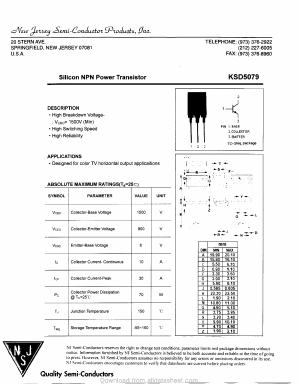 KSD5079 Datasheet PDF New Jersey Semiconductor