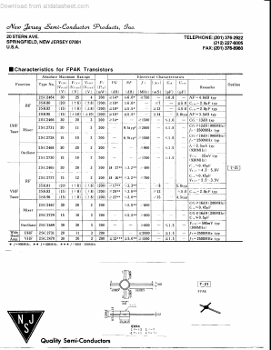 2SC2730_ Datasheet PDF New Jersey Semiconductor