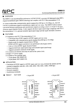 SM8513S Datasheet PDF Nippon Precision Circuits 