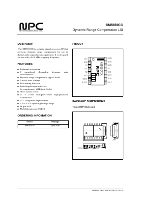 SM5852CS Datasheet PDF Nippon Precision Circuits 