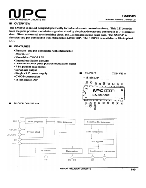 SM8505P Datasheet PDF Nippon Precision Circuits 