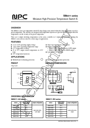 SM6611BAH Datasheet PDF Nippon Precision Circuits 