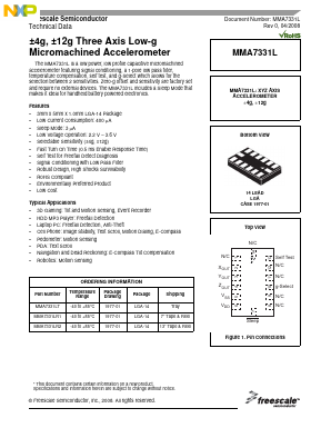 MMA7331LT Datasheet PDF NXP Semiconductors.
