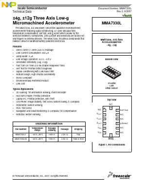 MMA7330L Datasheet PDF NXP Semiconductors.