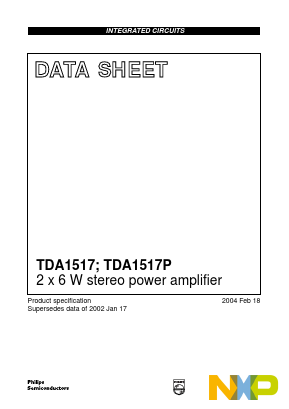TDA1517P Datasheet PDF NXP Semiconductors.