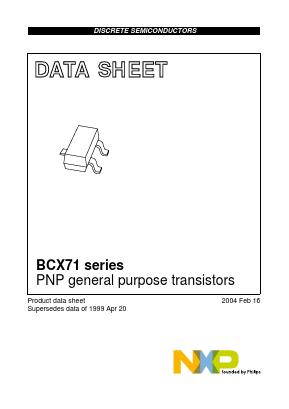BCX71K Datasheet PDF NXP Semiconductors.