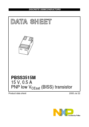 PBSS3515M,315 Datasheet PDF NXP Semiconductors.