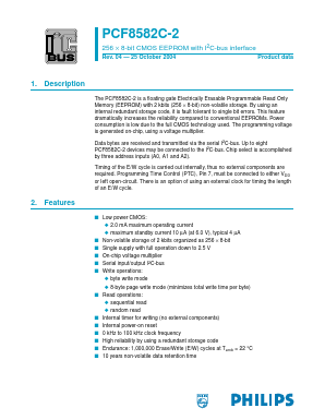 PCF8582C-2P/03 Datasheet PDF NXP Semiconductors.