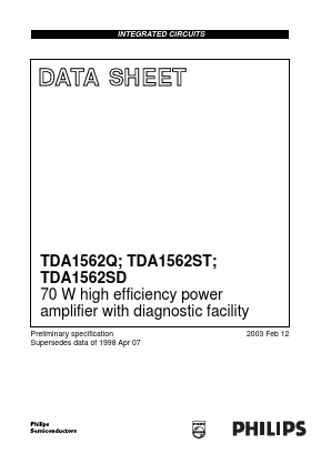 TDA1562Q Datasheet PDF NXP Semiconductors.