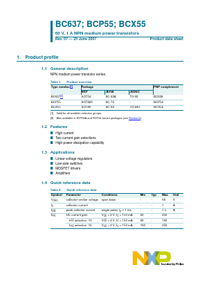 BCX55-16 Datasheet PDF NXP Semiconductors.