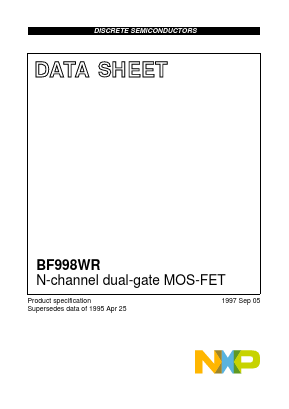 BF998WR Datasheet PDF NXP Semiconductors.