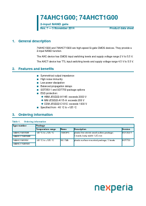 74AHC1G00 Datasheet PDF NXP Semiconductors.