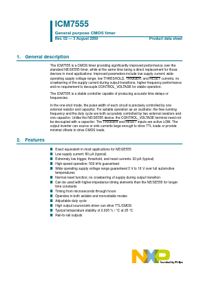 ICM7555ID Datasheet PDF NXP Semiconductors.