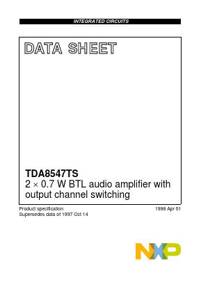 TDA8547TSN1/02,118 Datasheet PDF NXP Semiconductors.