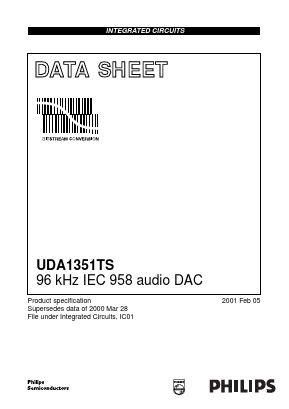 UDA1351TS Datasheet PDF NXP Semiconductors.