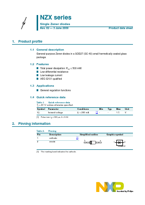 NZX15B,143 Datasheet PDF NXP Semiconductors.
