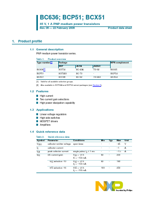 BCX51,115 Datasheet PDF NXP Semiconductors.