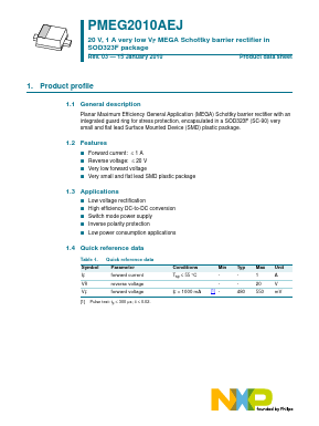 PMEG2010AEJ,115 Datasheet PDF NXP Semiconductors.