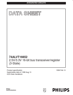 74ALVT16652DL Datasheet PDF NXP Semiconductors.