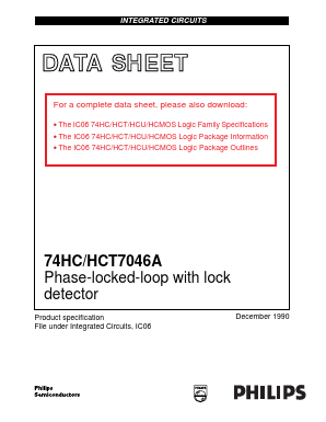 74HC7046A Datasheet PDF NXP Semiconductors.