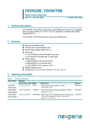 74VHCT08BQ Datasheet PDF NXP Semiconductors.